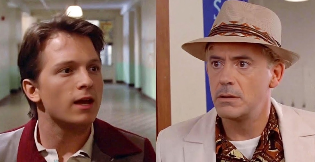 AI ghep mat 'Spider-man' va 'Iron Man' vao phim Back To The Future hinh anh