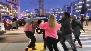 Hai nguoi dan ong danh nhau gay nao loan tai san bay o Los Angeles hinh anh