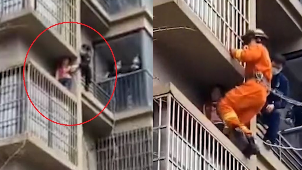 Tre 7 tuoi bi ket tren toa nha cao tang vi choi tron tim hinh anh