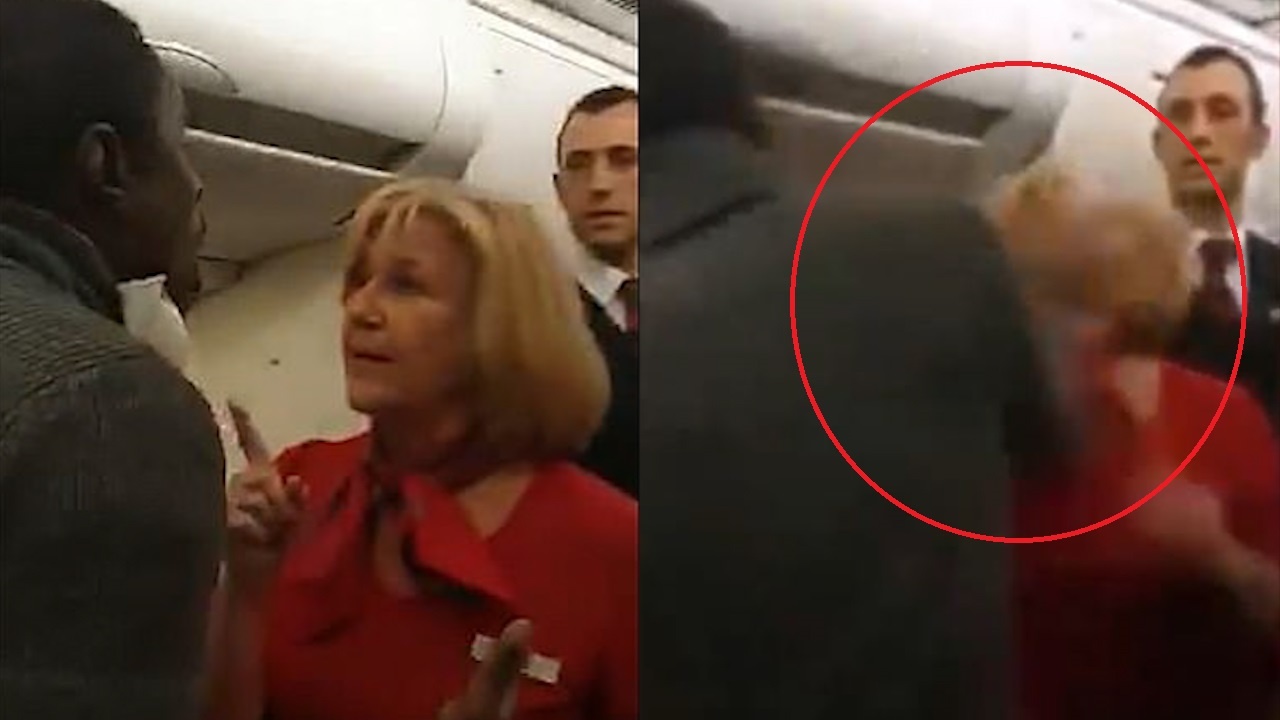 Hanh khach tat nu tiep vien hang khong khi dang cai va tren may bay hinh anh