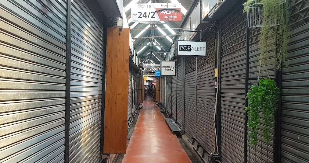 Cho Thai Lan vang khong mot bong nguoi sau lenh phong toa hinh anh