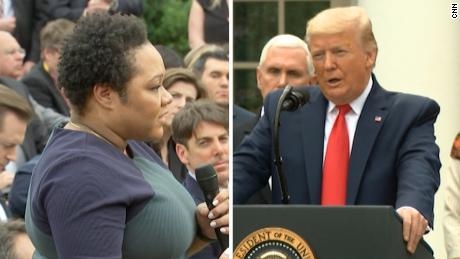 TT Trump tranh cai voi phong vien ve tinh trang thieu may tro tho hinh anh