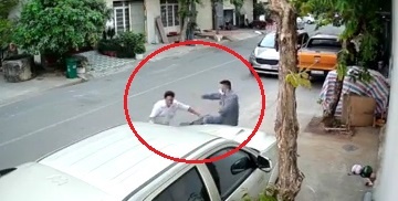 Trom xe may rut dao de doa khi bi phat hien hinh anh