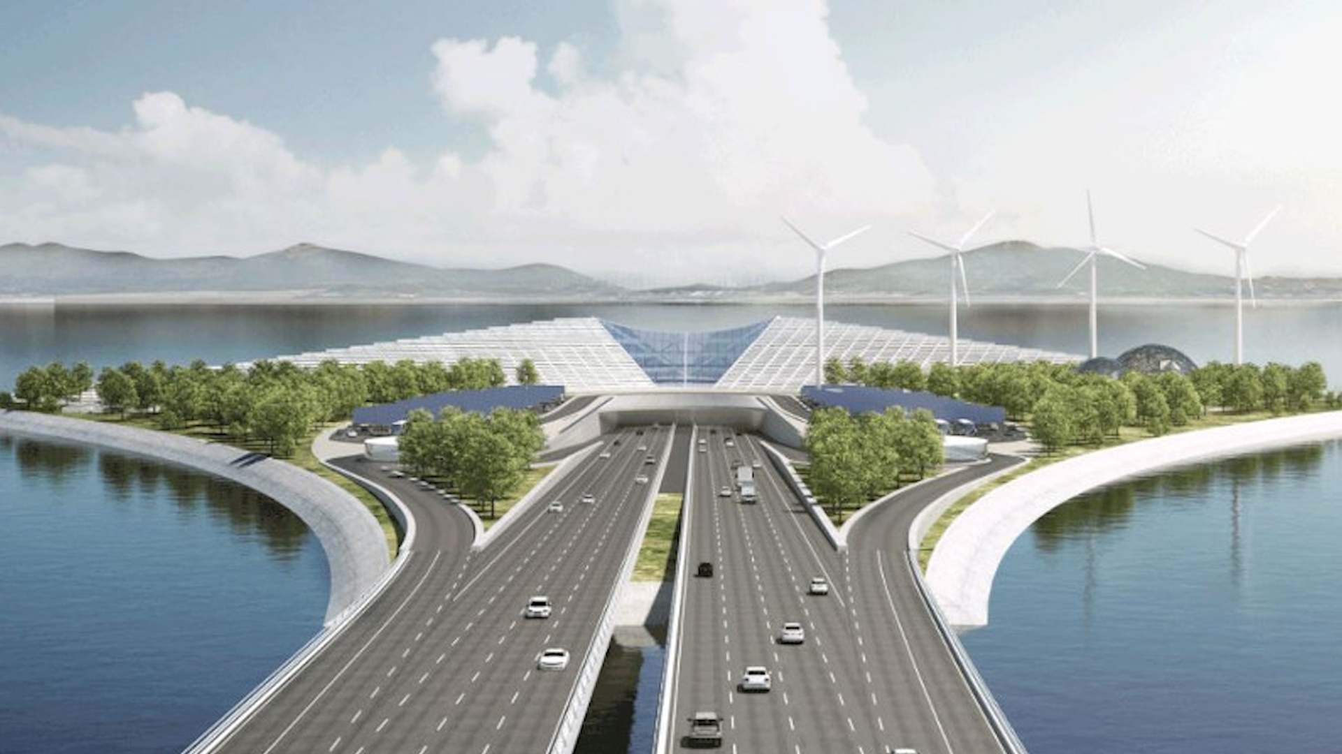 Sieu du an cau vuot bien voi 8 lan duong cua Trung Quoc hinh anh