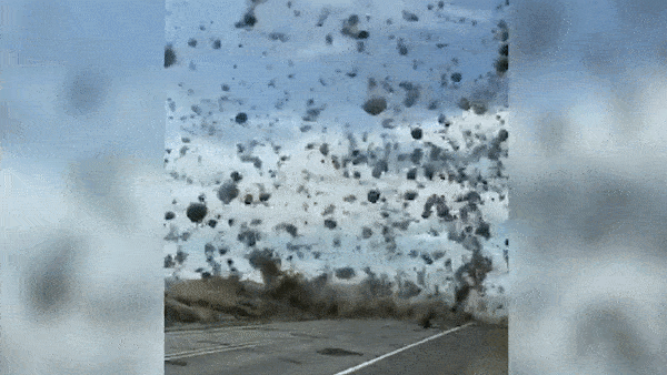 Loc 'quy bui' hiem thay xuat hien tren quoc lo hinh anh