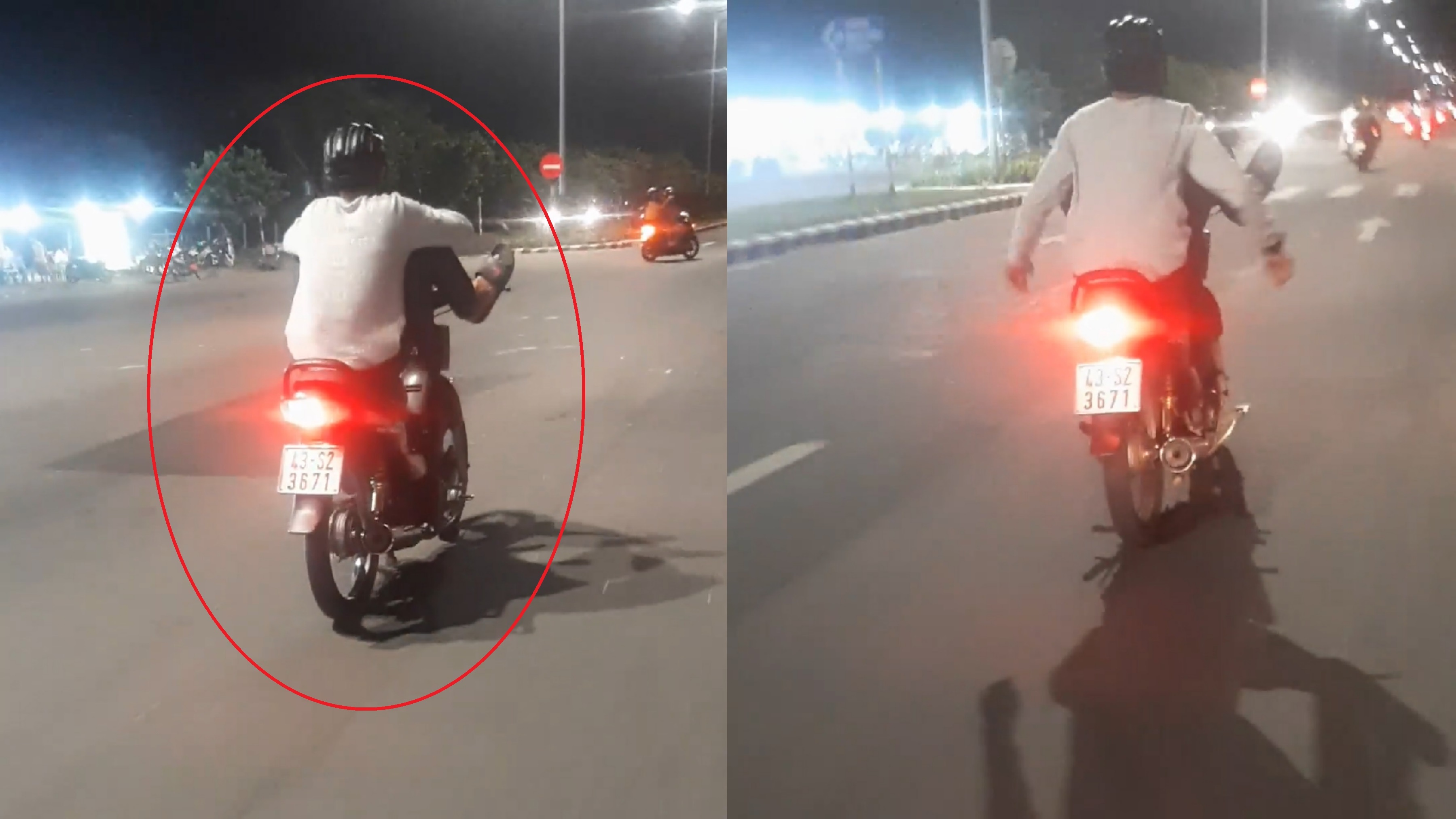 Tai xe buong hai tay dieu khien xe may bang hai chan hinh anh