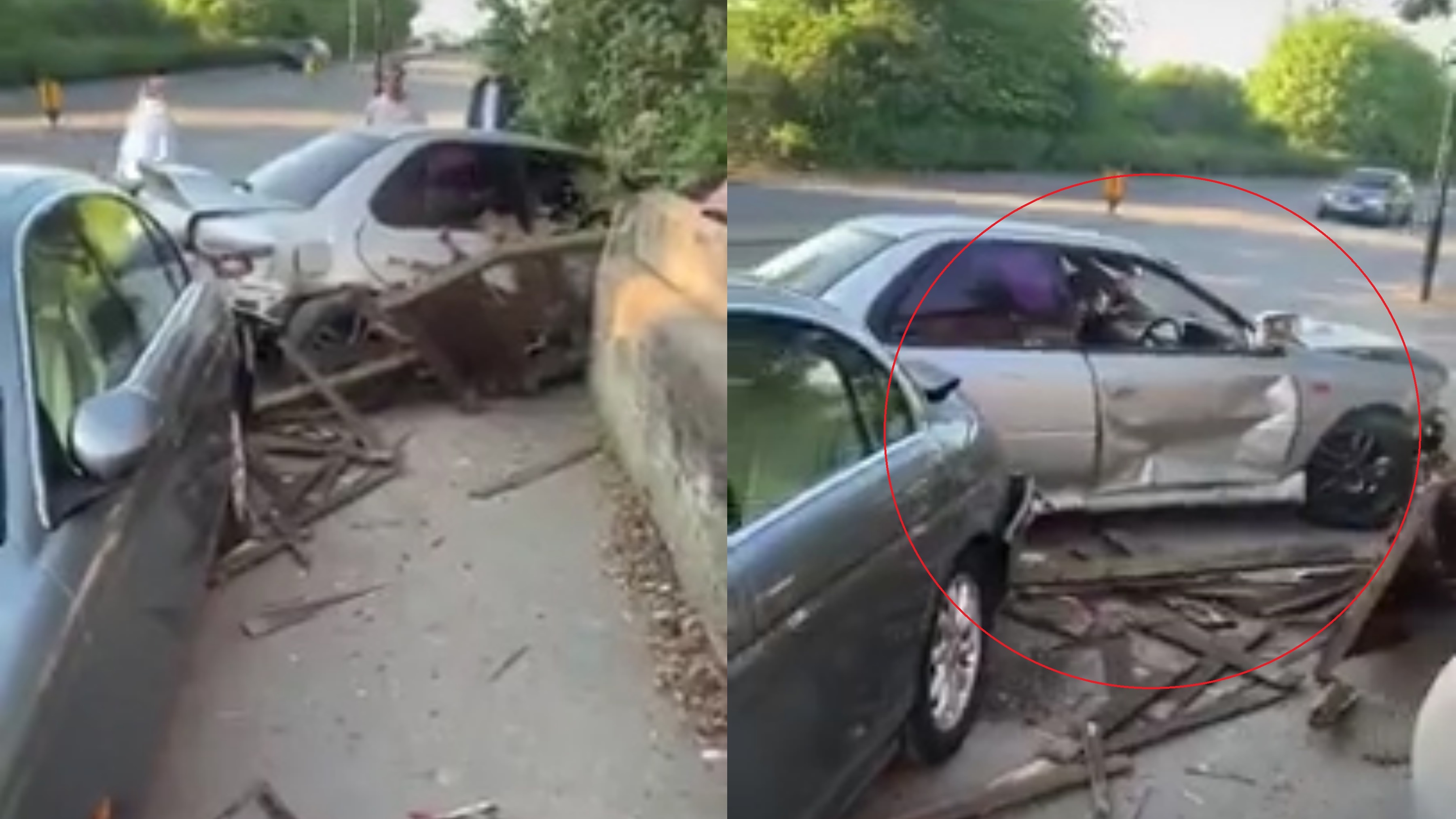 Tai xe lai oto bo chay sau khi gay tai nan hinh anh