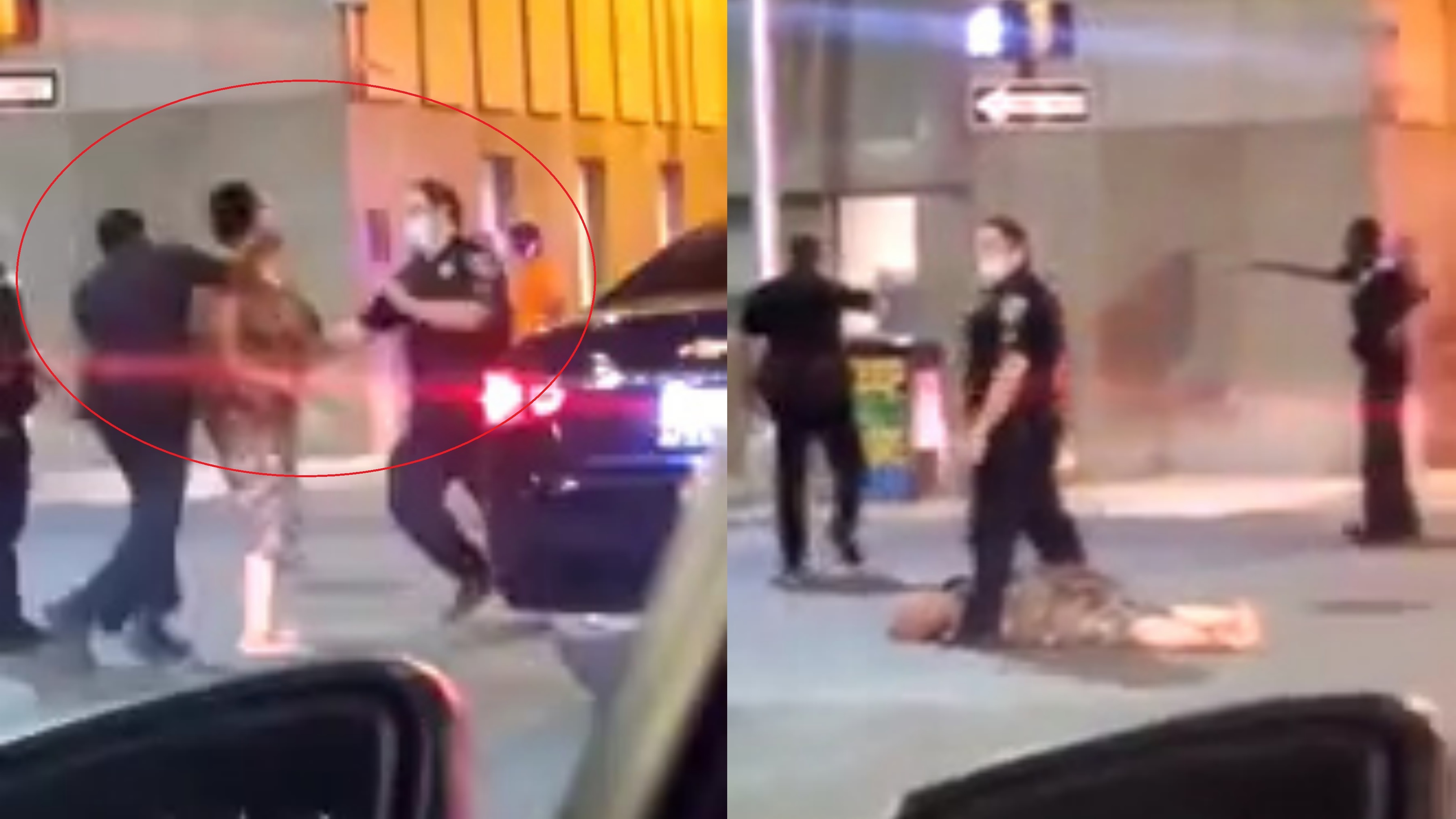 Nguoi phu nu bi canh sat My danh nga guc xuong duong hinh anh