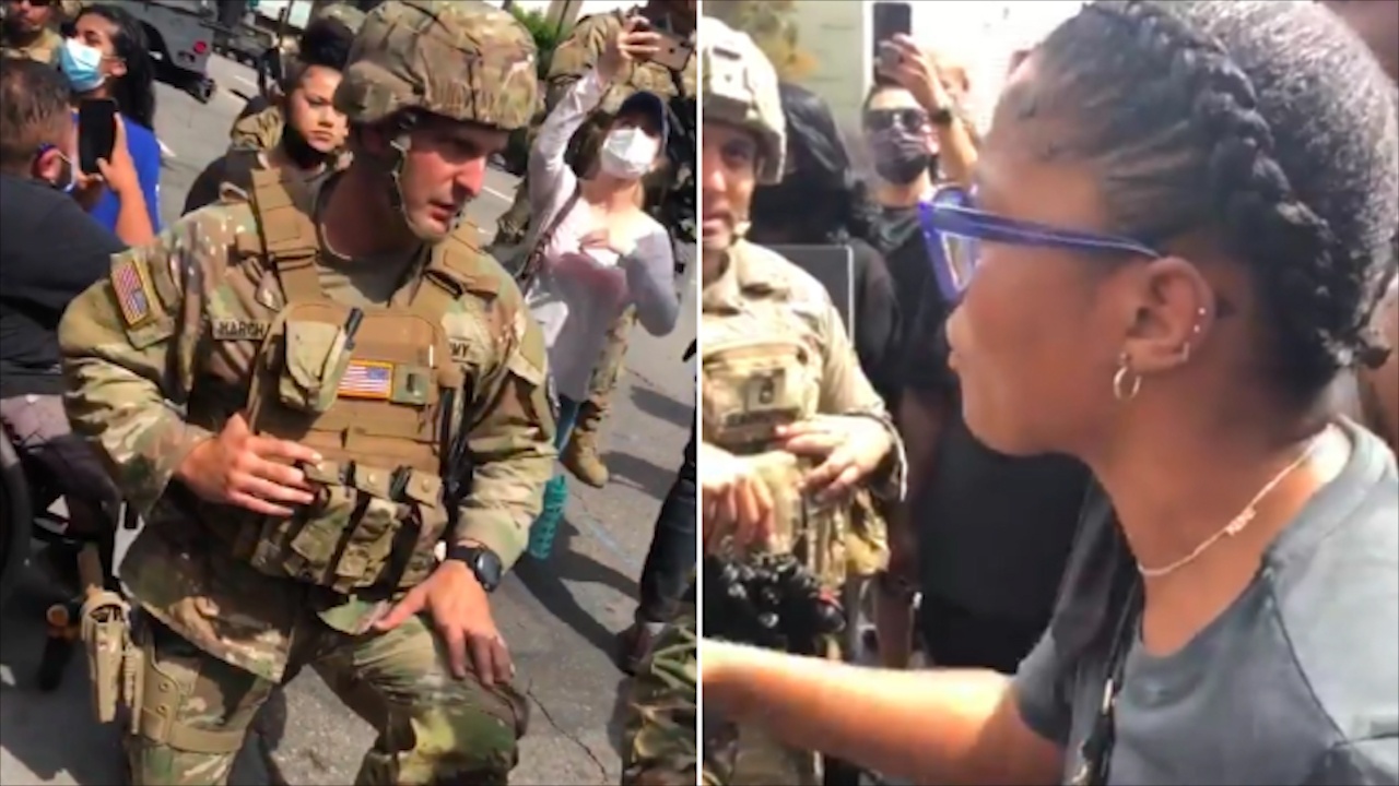 Ve binh My dong loat quy goi sau loi khan cau cua nguoi bieu tinh hinh anh