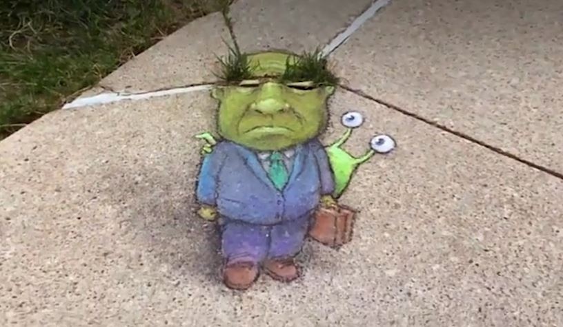 Nghe thuat ve hinh 3D tren duong pho hinh anh