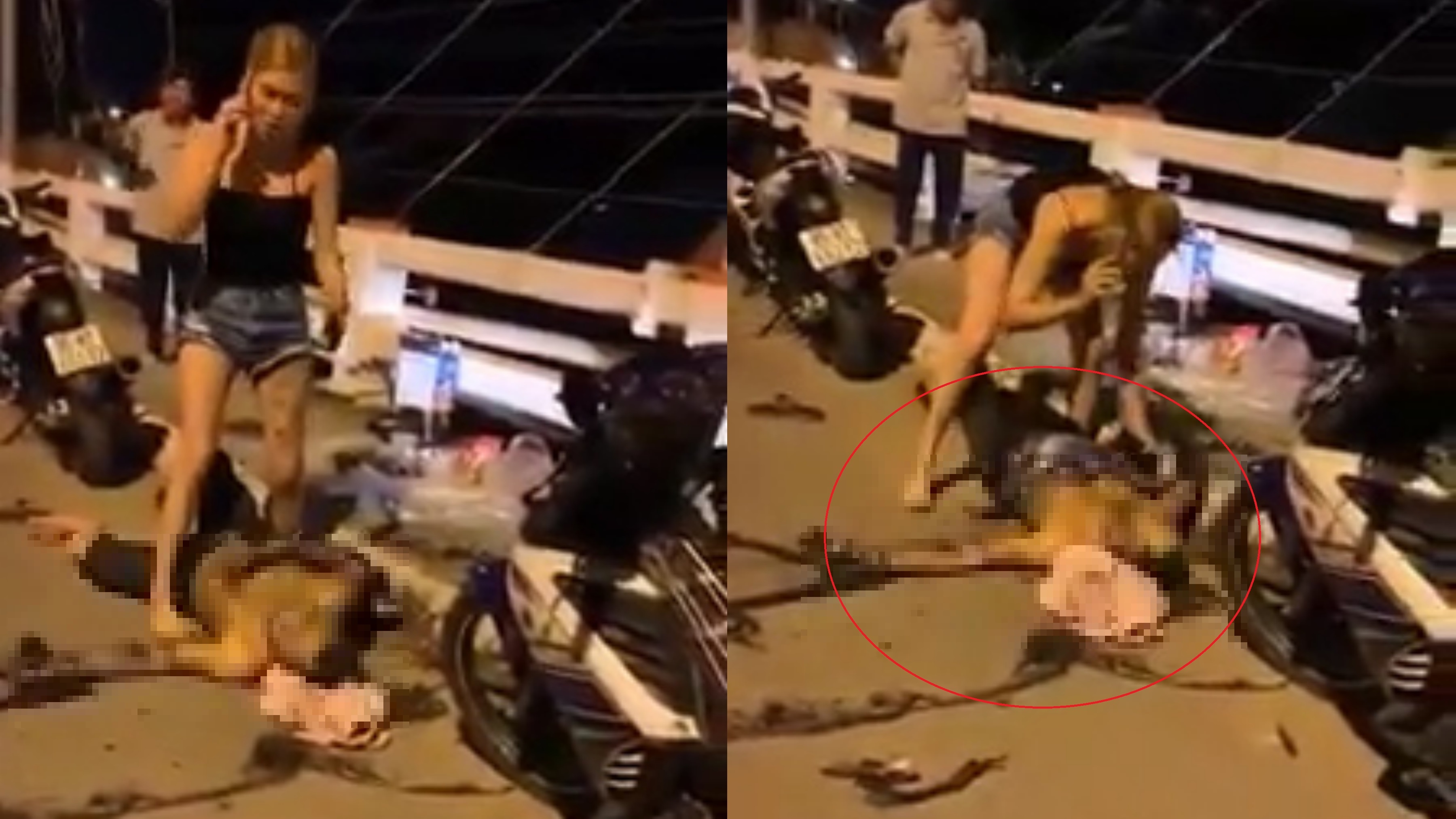 Nguoi dan ong nguy kich khi quang day cau ca trung day dien hinh anh