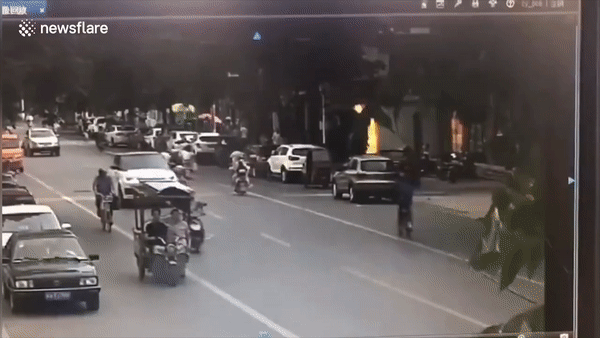 Nha hang bat ngo phat no, 2 nguoi di duong bi thuong o Trung Quoc hinh anh