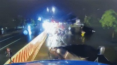 Xe hop bi keo le khi tat dau xe container hinh anh