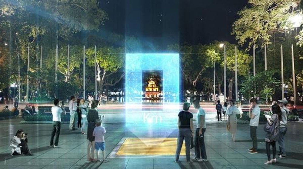 Gap go nhom kien truc su tre thang giai thiet ke cot moc Km 0 hinh anh