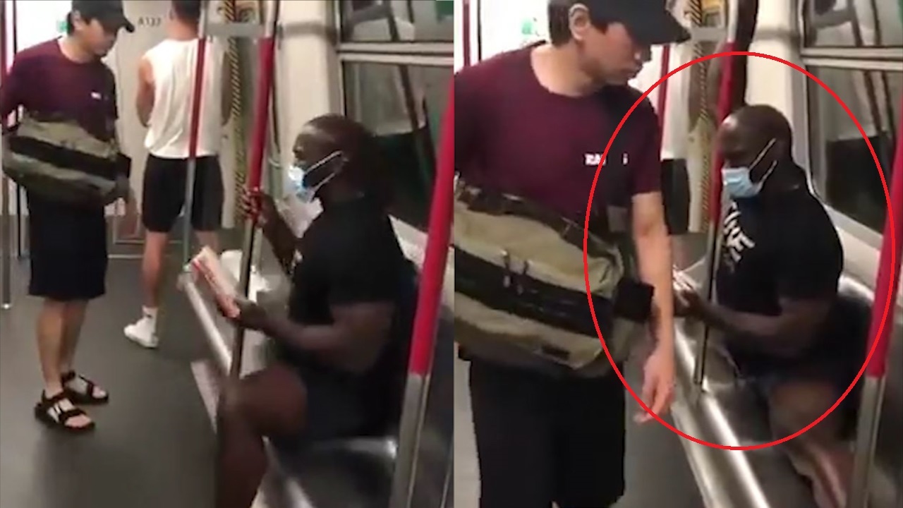 Ngoi sao MMA xoac chan chan nam hanh khach khong mang khau trang hinh anh