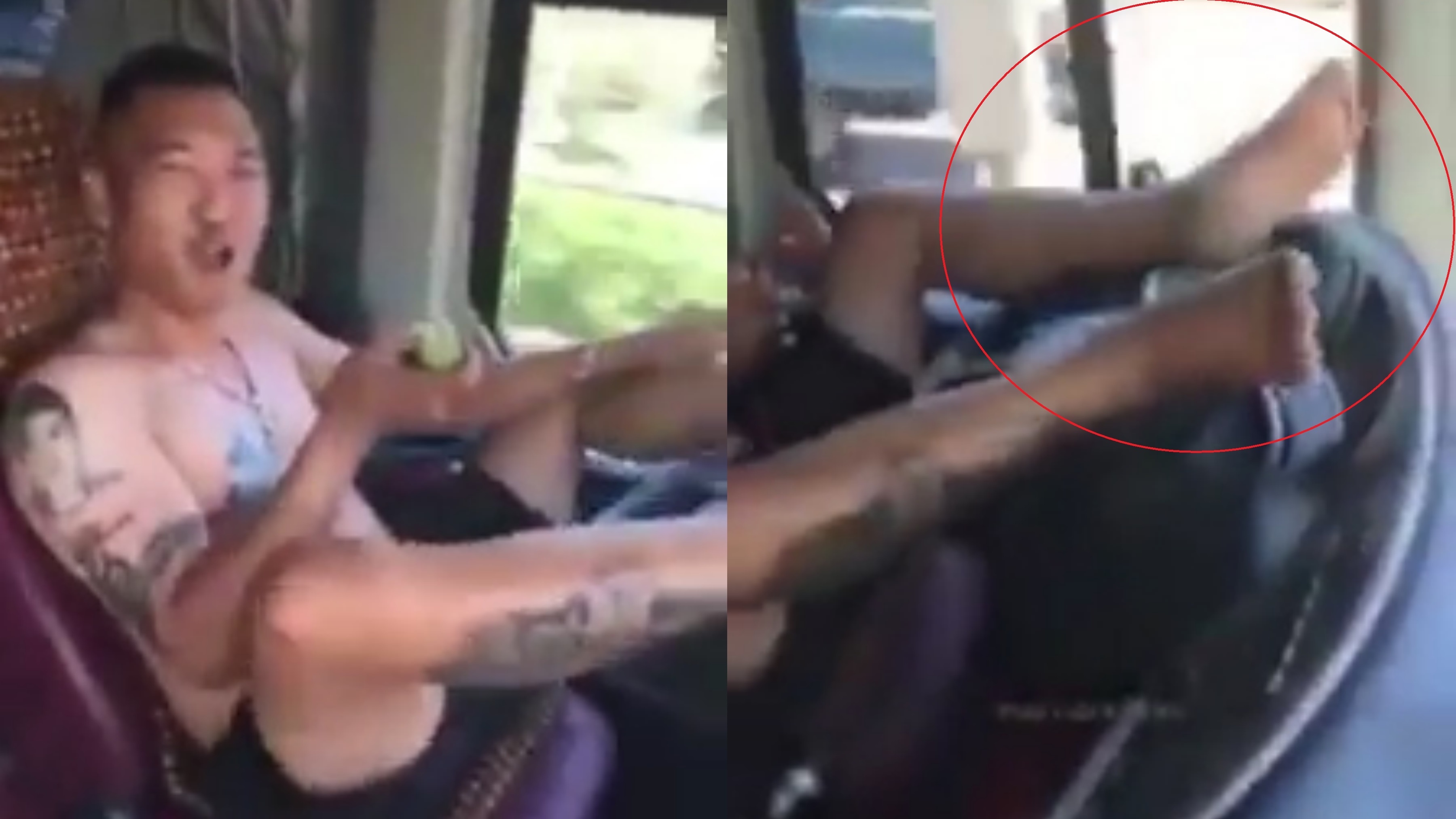 Tai xe lai oto bang hai chan hinh anh