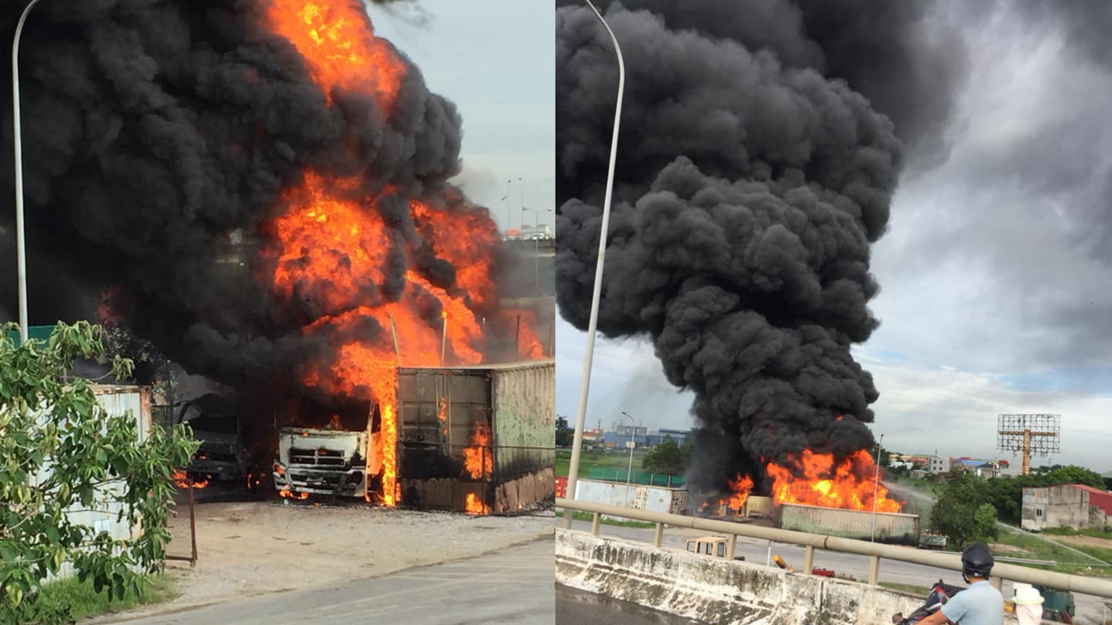 Chay lon tai kho xang dau o Hai Phong hinh anh