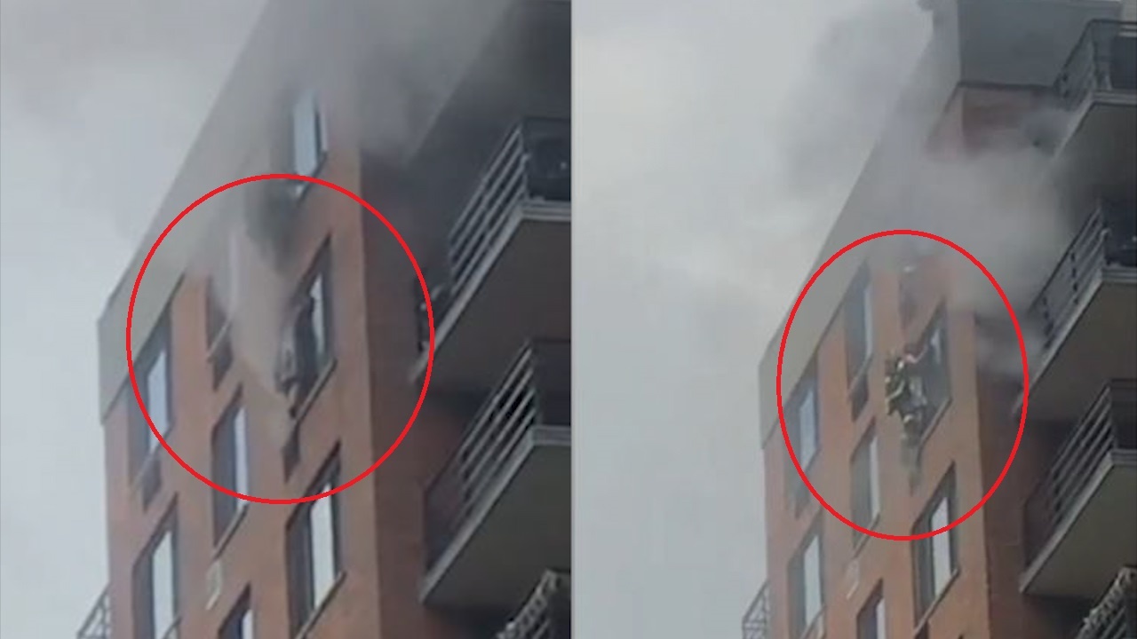 Chay nha, nguoi phu nu bam o cua so tang 16 hinh anh