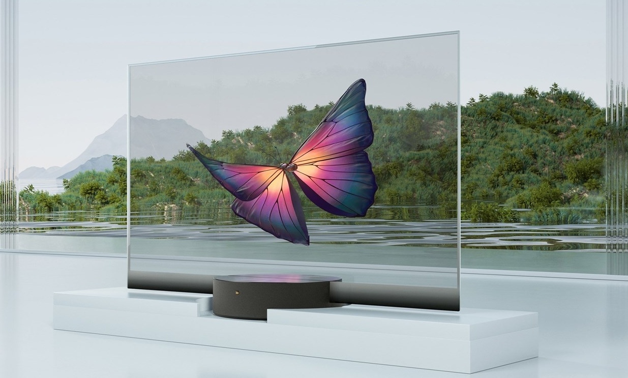 Tivi man hinh trong suot dau tien tren the gioi hinh anh