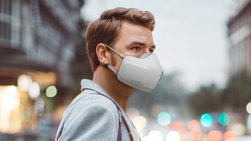 Khau trang chay bang pin hinh anh