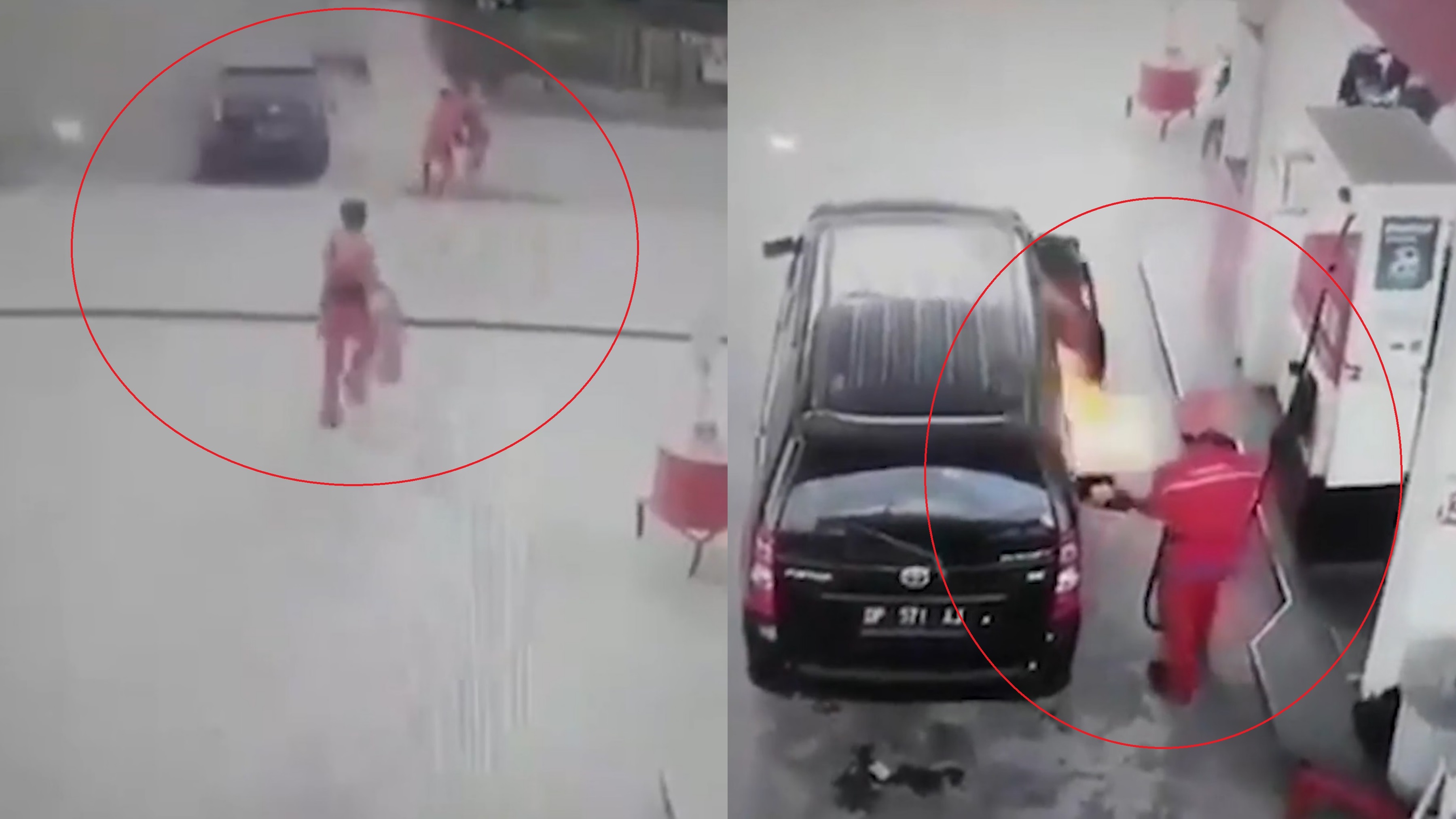 Oto boc chay tai tram xang o Indonesia hinh anh