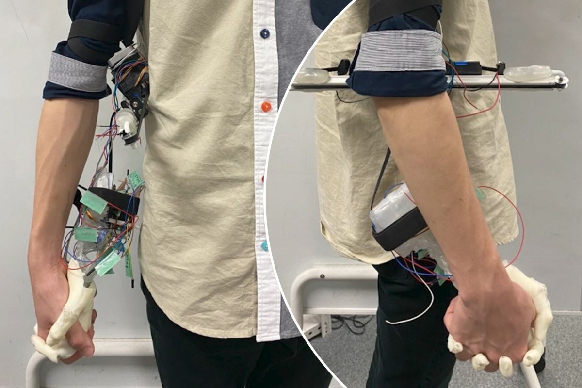 Ban tay robot cho trai doc than - mem mai, phat ra tieng phu nu hinh anh