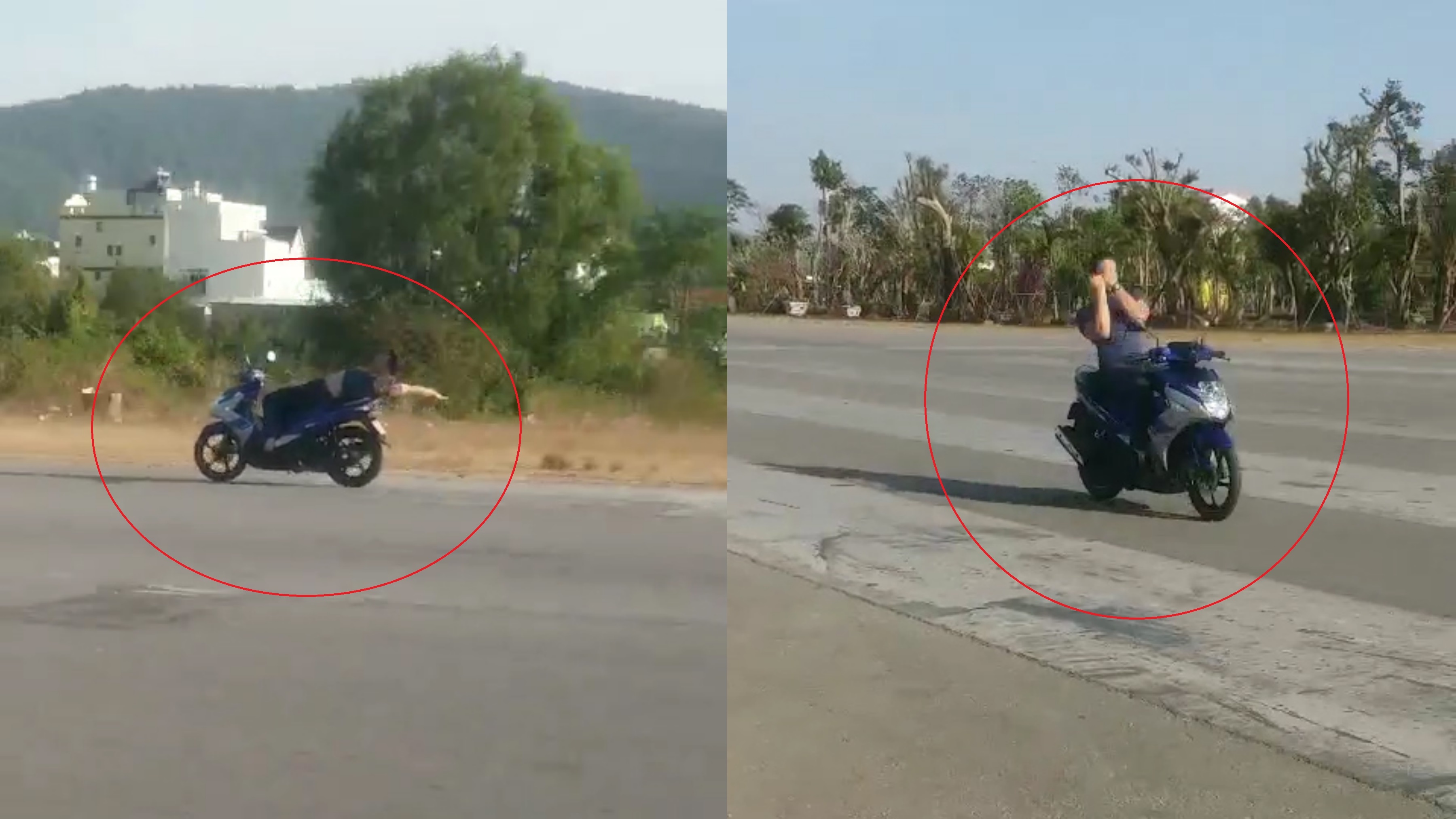 Nguoi nuoc ngoai nam ngua lai xe may o Phu Quoc hinh anh