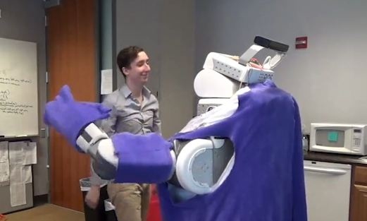 Robot biet om nguoi, dong vien tinh than hinh anh