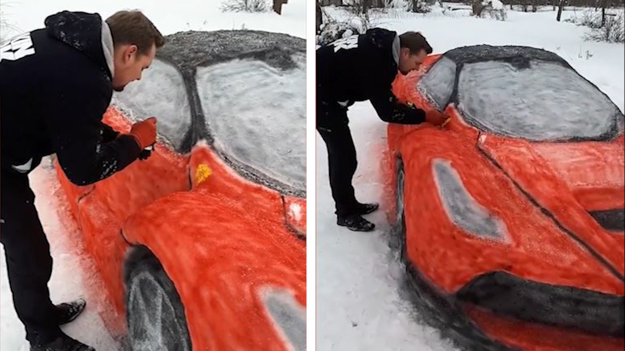 Sieu xe lam bang bang tuyet hinh anh