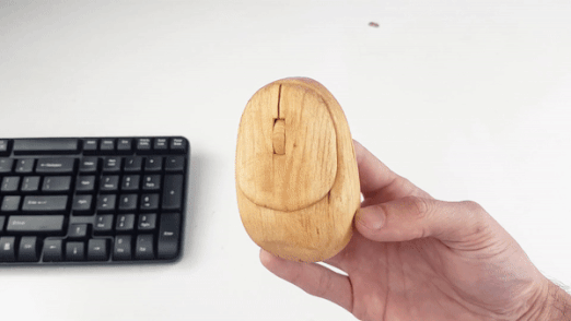 Chuot may tinh bang go hinh anh