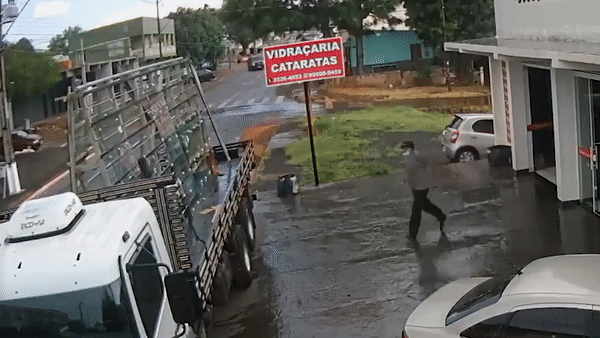 Tam kinh roi trung dau nguoi giao hang o Brazil hinh anh