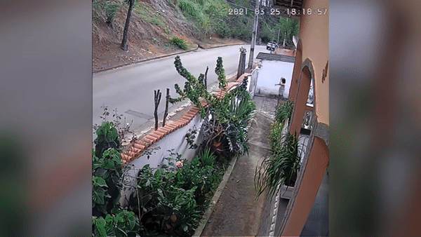 Oto bat ngo roi tu tren nui xuong duong o Thai lan hinh anh