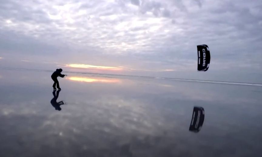 Truot bang tha dieu o bien Baltic hinh anh