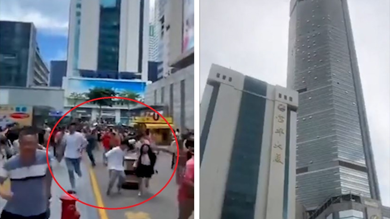 Hang tram nguoi thao chay khoi toa nha 79 tang o Trung Quoc hinh anh