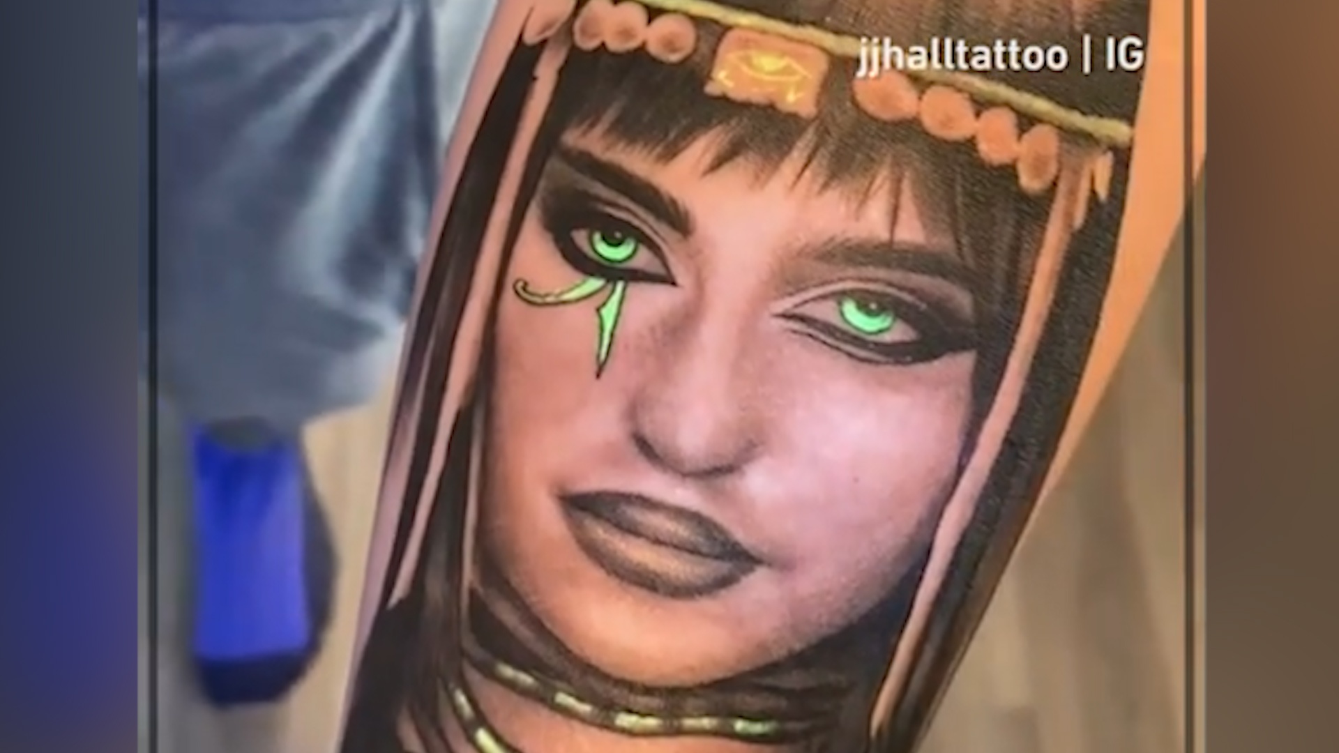 Nghe thuat xam hinh bang tia cuc tim hinh anh