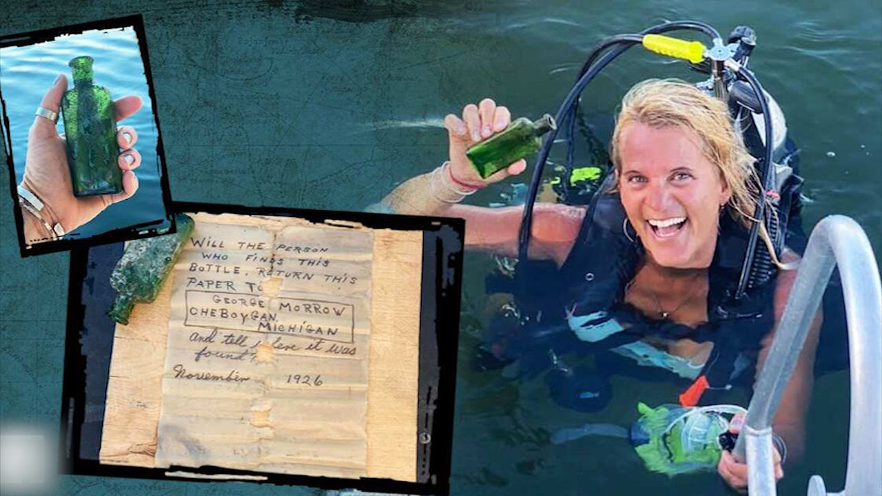 Tim duoc loi nhan tu 95 nam truoc trong chai thuy tinh hinh anh