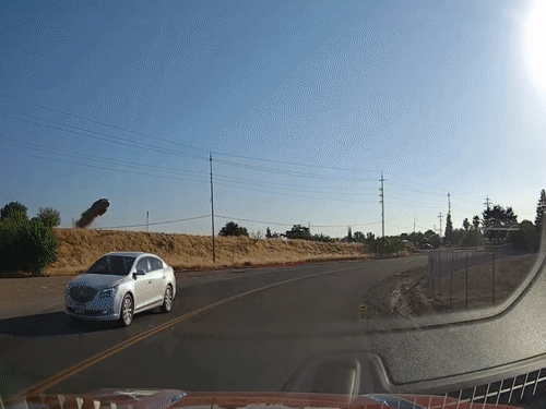 Oto mat lai lao ra khoi duong cao toc tai My hinh anh