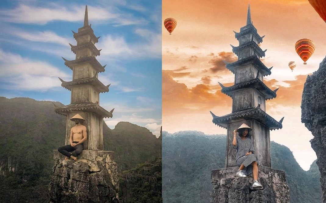 Khoe anh khi cau, may hong: Check-in dep hay huy hoai gia tri du lich? hinh anh