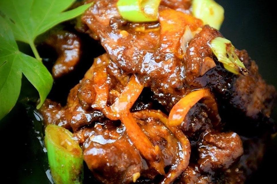 Bo xao vo quyt ket hop thao moc vua ngon vua bo hinh anh