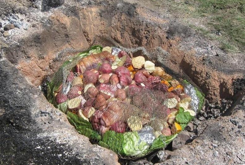 Dao ho nuong thit bang da nui lua - cach nau an luu truyen nghin nam hinh anh