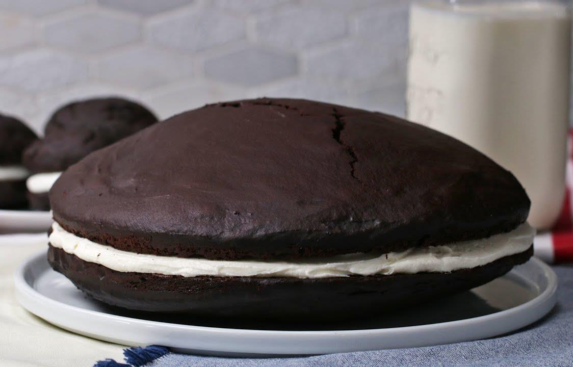 Lam banh whoopie khong lo, an 'ngap' cacao va marshmallow hinh anh
