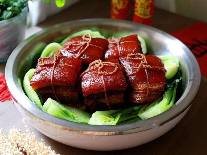 Cach nguoi Trung Quoc lam thit kho tau mem, bi bong hinh anh