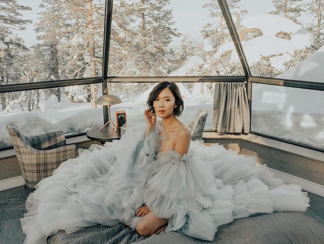 Khach san nha kinh giua troi tuyet trang o Phan Lan hinh anh