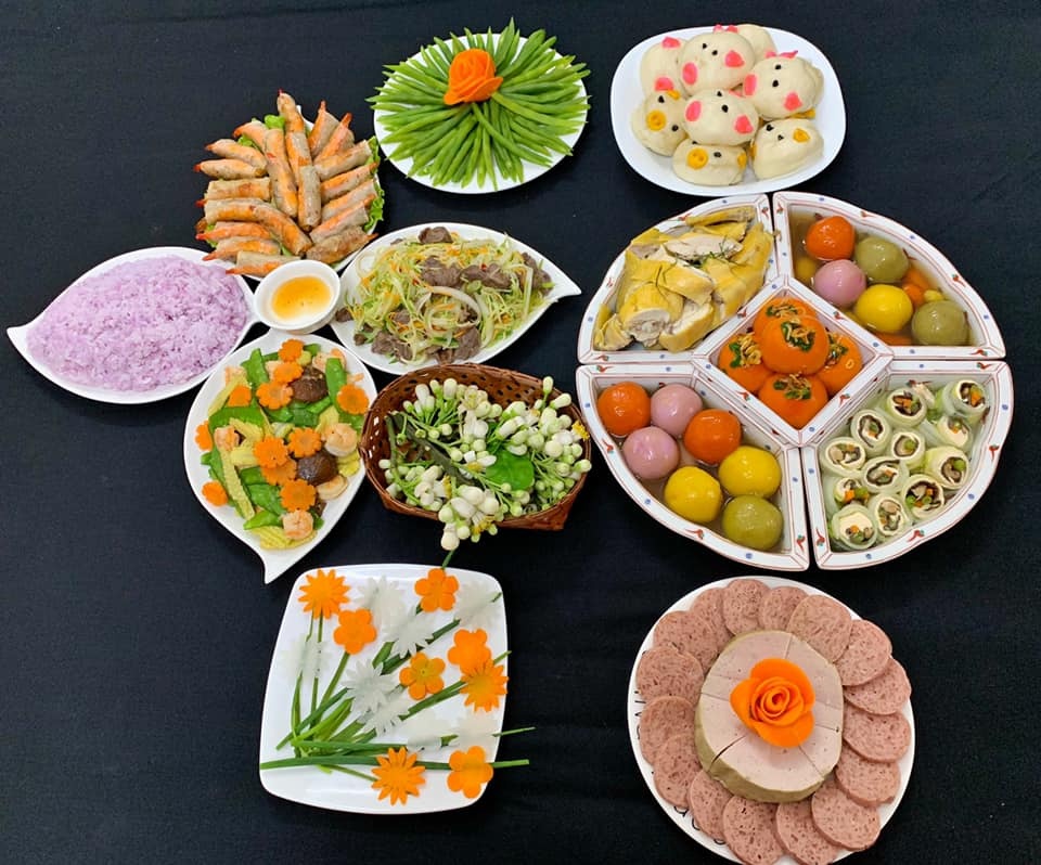 mâm cơm rằm tháng Giêng ảnh 1 mam com ram thang Gieng anh 1