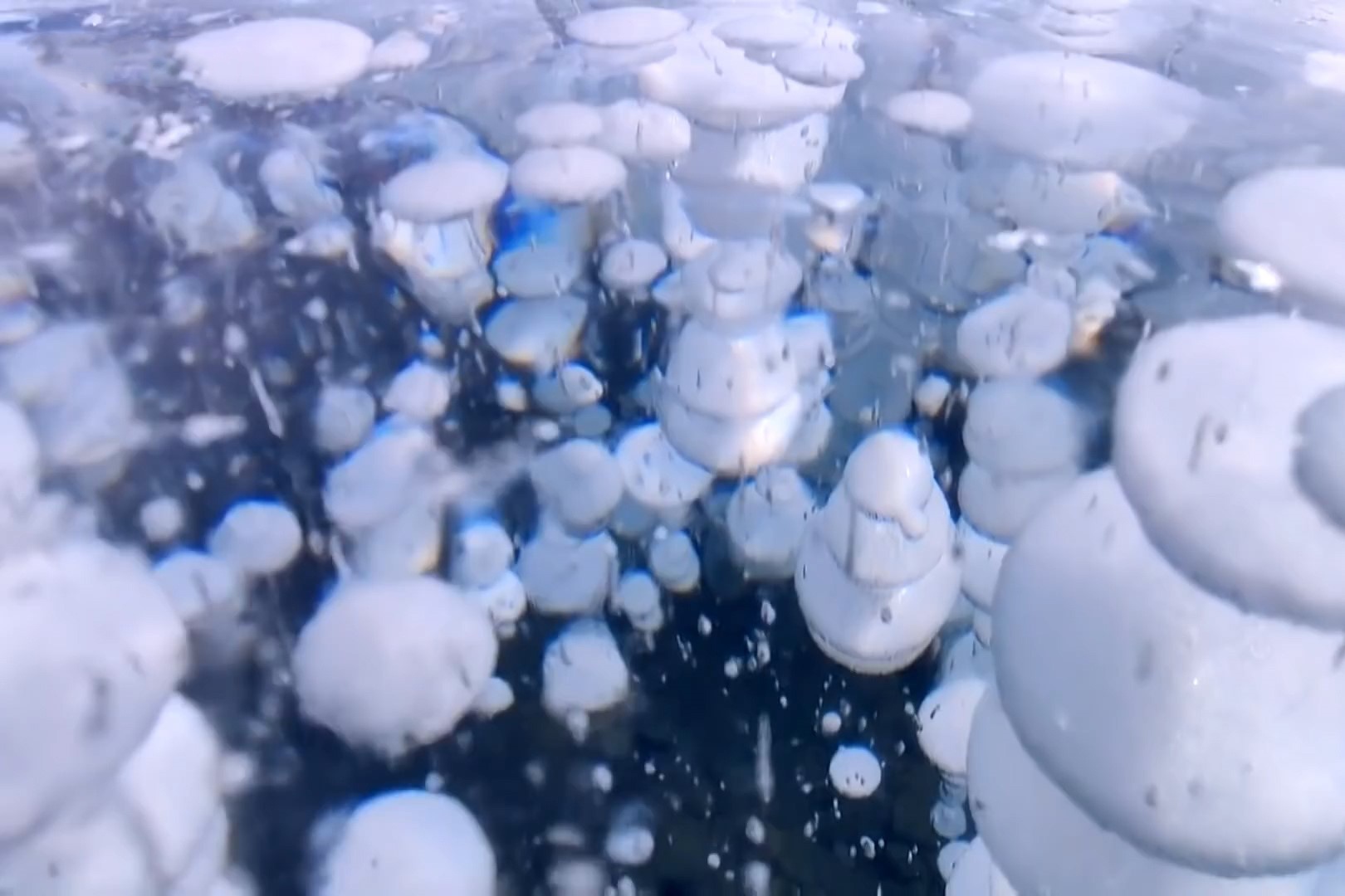 Bong bong bang hinh thanh tren mat ho o Trung Quoc hinh anh
