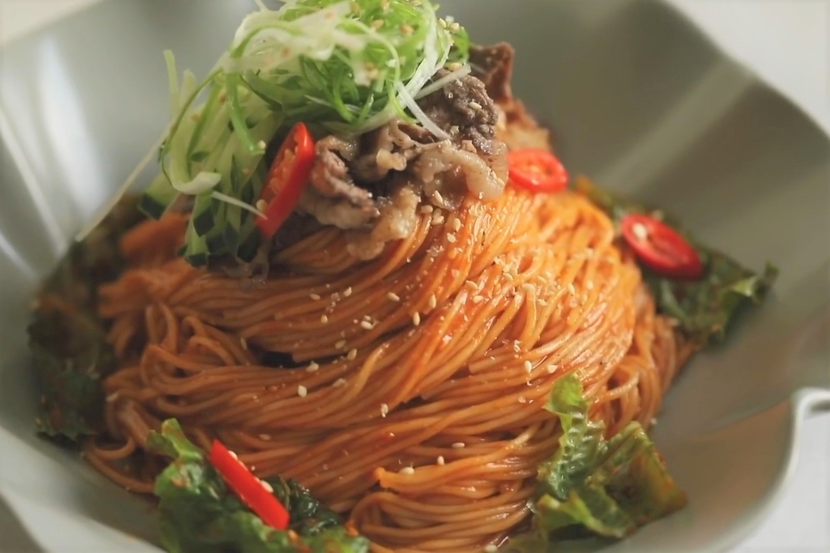 Mon mi tron thit bo hap dan cua nguoi Han hinh anh