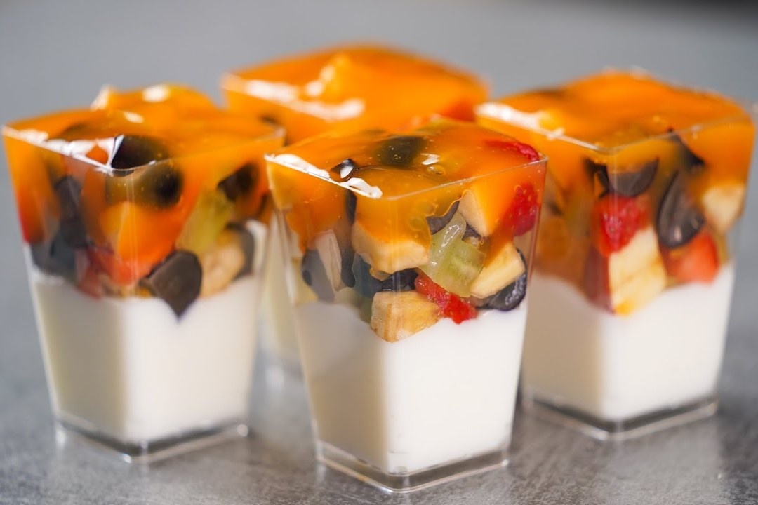 Cong thuc pudding hoa qua tuoi de lam hinh anh