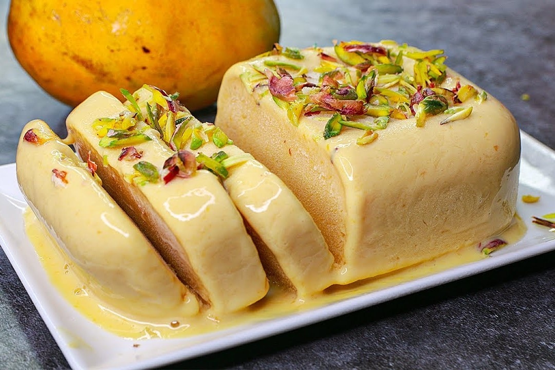 Cach lam kem xoai tuoi khong sua dac tai nha hinh anh