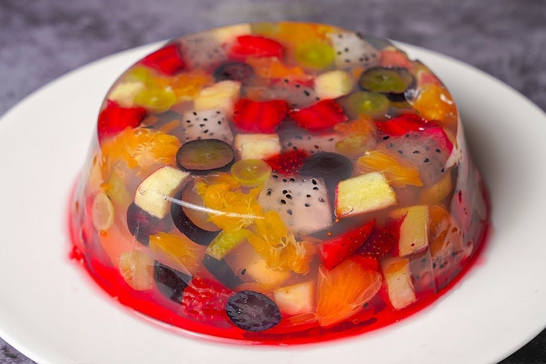 Dai gia dinh mon thach hoa qua de lam hinh anh