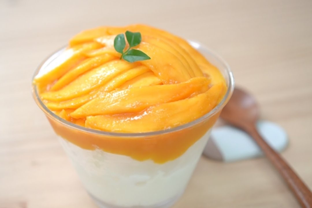 Cach lam bingsu xoai giai nhiet hinh anh